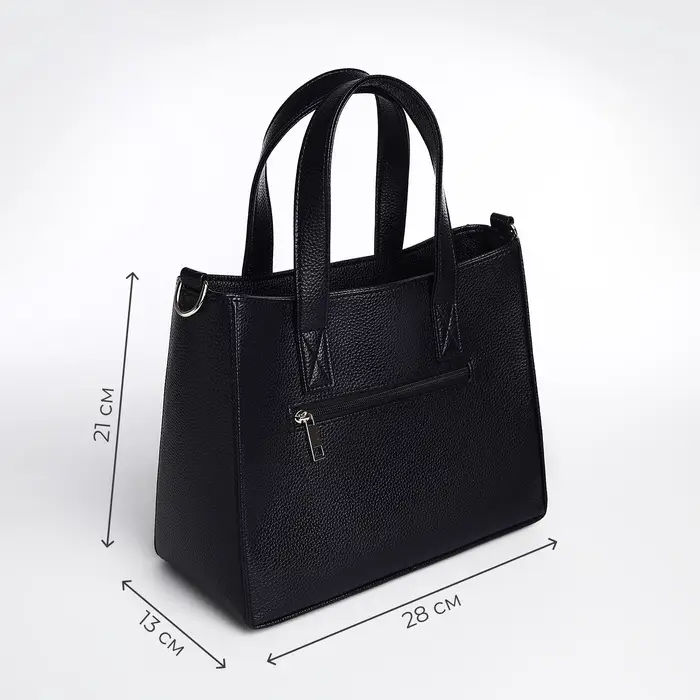 Сумка женская тоут TEXTURA на молнии, 28&times;13&times;21 см, синяя