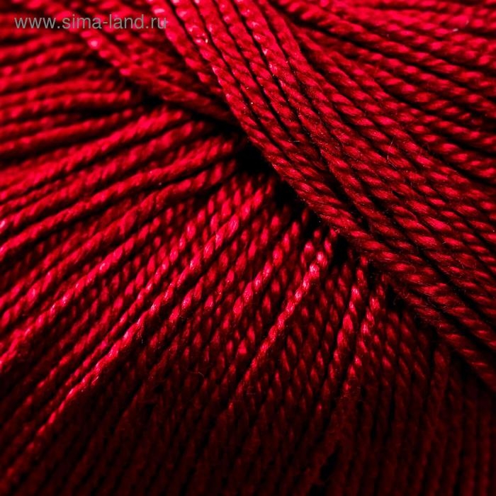 Пряжа Пряжа "Ажурная" 100% мерсеризованный хлопок 280м/50гр (07-Бордо)