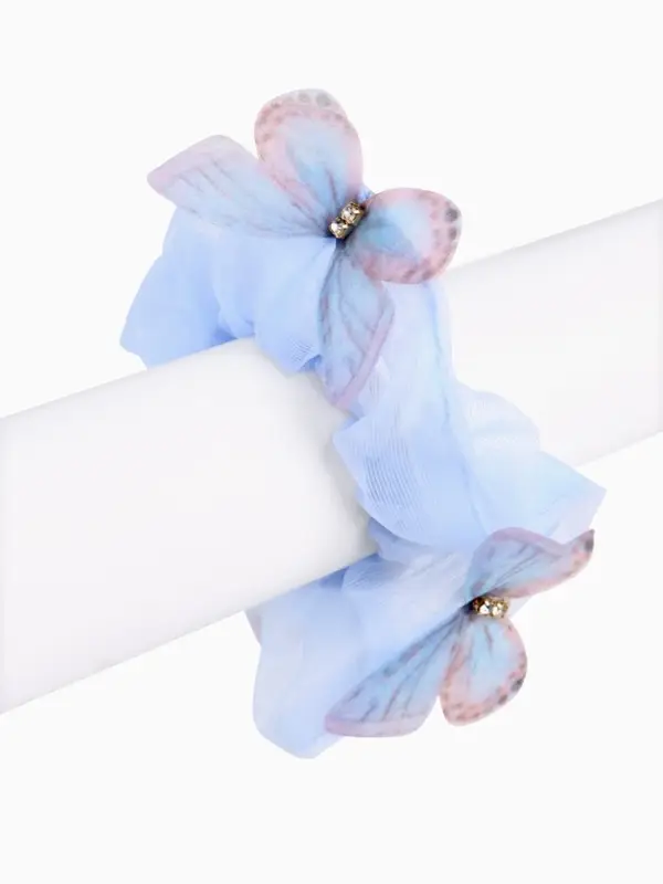 Резинка для волос «Бабочки» голубая, Холодное сердце Резинка для волос «Бабочки» голубая, Холодное сердце