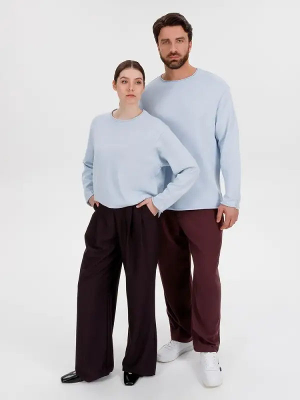 Лонгслив унисекс Siluetti Fuori, светло-голубой, размер S/M Лонгслив унисекс Siluetti Fuori, светло-голубой, размер S/M