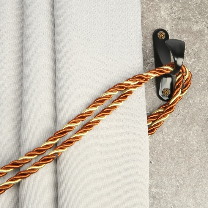 Крючок для штор CAPPIO KS101, однорожковый, цвет черный, 2 шт. Крючок для штор CAPPIO KS101, однорожковый, цвет черный, 2 шт.