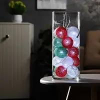 Гирлянда &laquo;Нить&raquo; 5 м с насадками &laquo;Клубки лесные&raquo;, IP20, прозрачная нить, 20 LED, свечение белое, 220 В