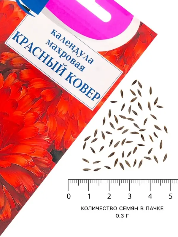 Семена цветов Календула махровая «Красный ковёр», 0.3 г, «Урожай удачи» Семена цветов Календула махровая «Красный ковёр», 0.3 г, «Урожай удачи»