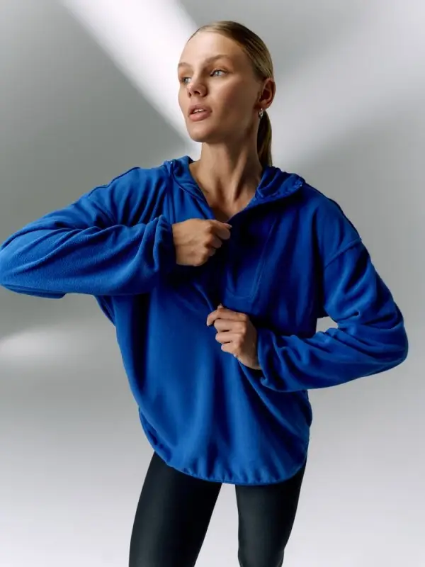 Анорак флисовый унисекс Fliska, ярко-синий, размер XS/S Анорак флисовый унисекс Fliska, ярко-синий, размер XS/S