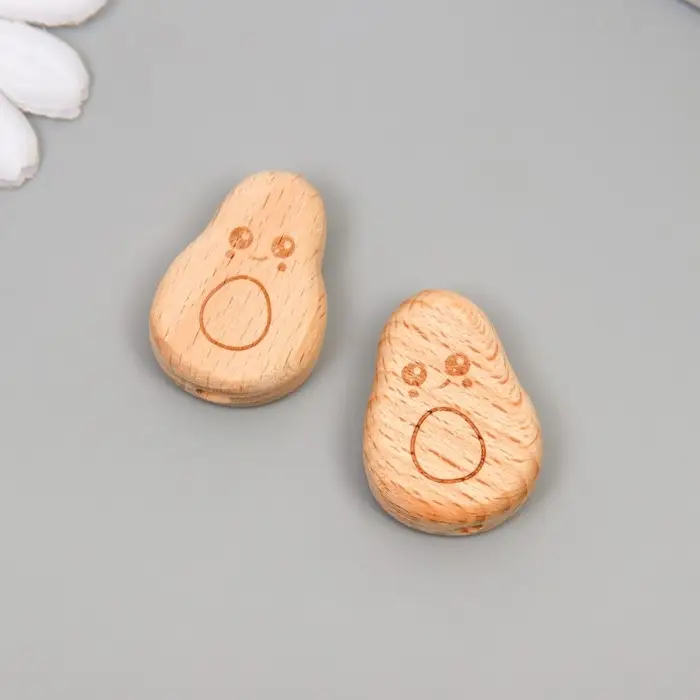 Бусина для творчества дерево "Милое авокадо" 2,8х2 см