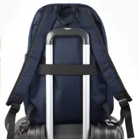 Рюкзак школьный, однотонный, USB, 1 отделение, 3 кармана, 30&times;15&times;45 см, синий