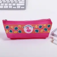 Пенал школьный Calligrata Summer, на молнии, 1 отделение, силикон, розовый Пенал школьный Calligrata Summer, на молнии, 1 отделение, силикон, розовый