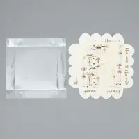 Коробка для кондитерских изделий с PVC крышкой &laquo;I love winter&raquo;, 13 х 13 х 3 см