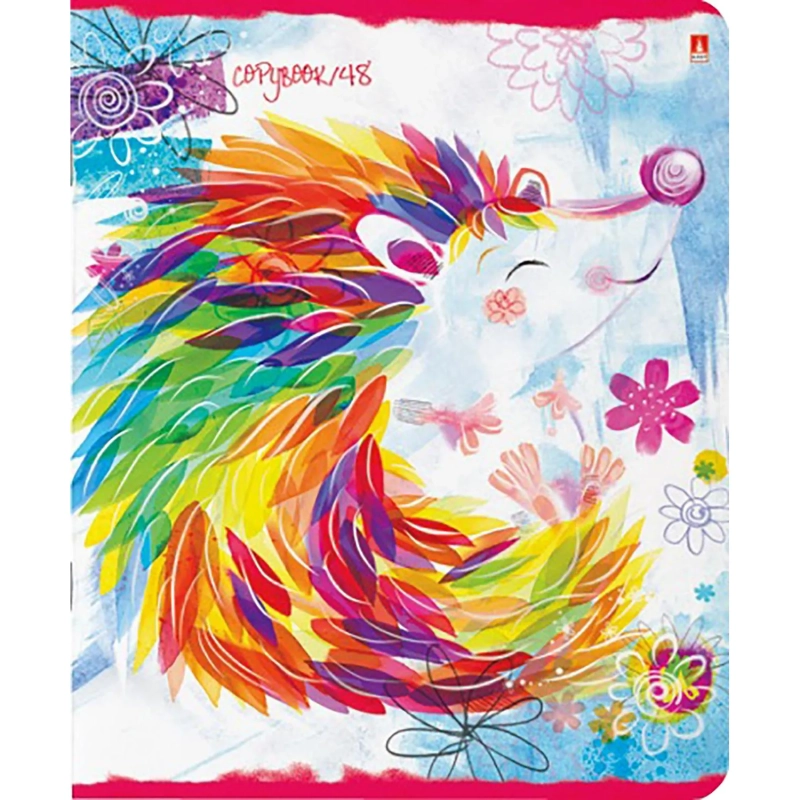 Тетрадь общая А5 ,48л, клетка,скрепка, РАДУГА, 5 шт в уп,7-48-855/5