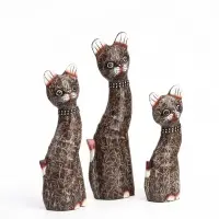 Фигура &laquo;Кошки&raquo;, набор 3 шт., 30.25.20 см, дерево