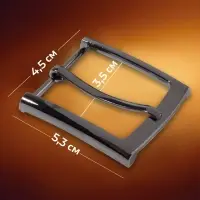 Пряжка для ремня, 5.3&times;4.5 см, 35 мм, цвет чёрный никель