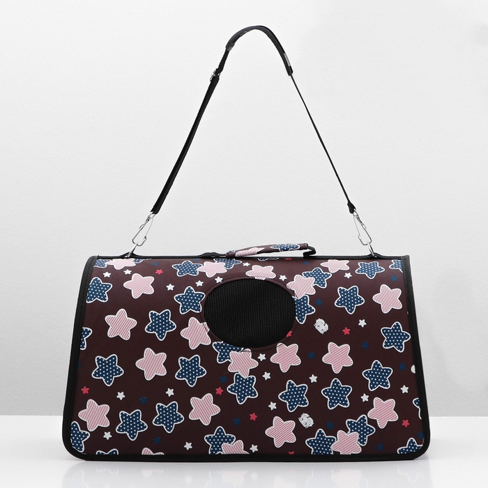 Сумка-переноска для животных  Сумка-переноска для животных "Star", размер L, 53 х 21 х 29 см, бордо