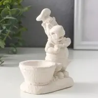 Фигура с подставкой для мелочей «Шеф повар», 11×9.5×5.5 см, натуральный