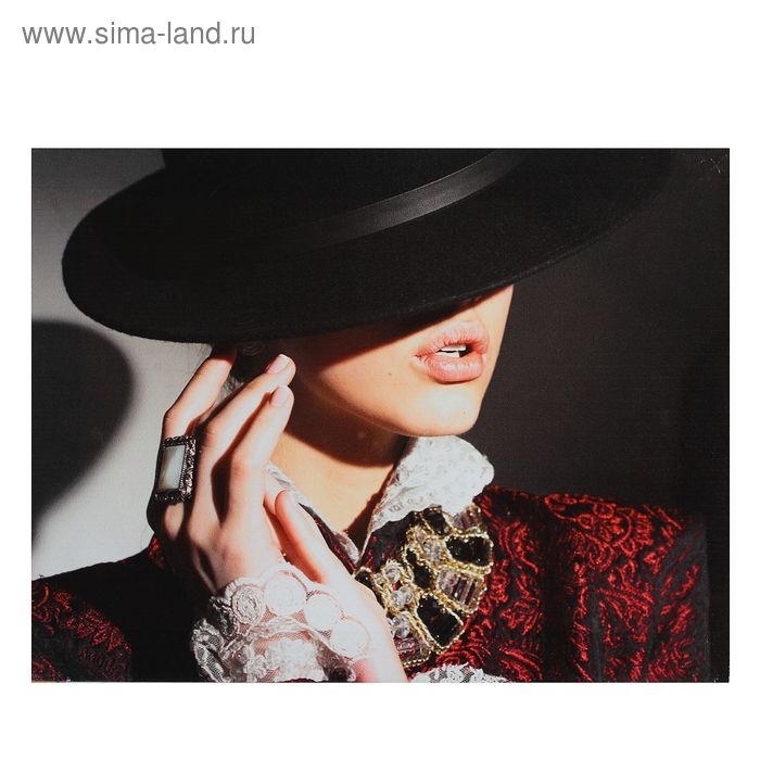 Картина на холсте  Картина на холсте "Загадочная леди" 30х40 см