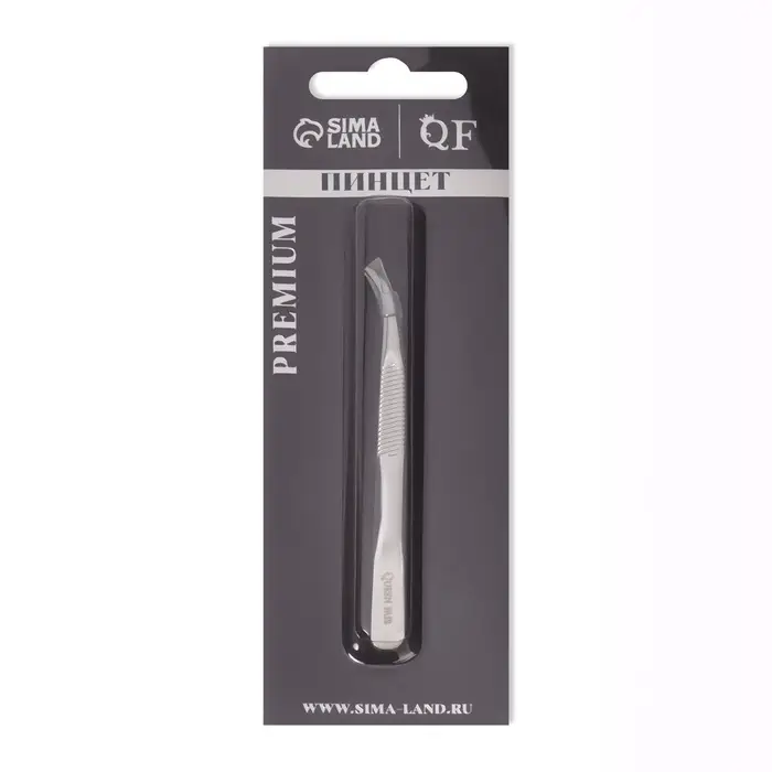 Пинцет для бровей профессиональный, скошенный, широкий, 8.5 см