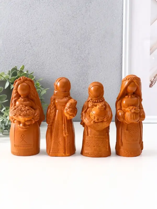 Набор фигур «Берегини», 4 шт., 13, 14 см, красная глина
