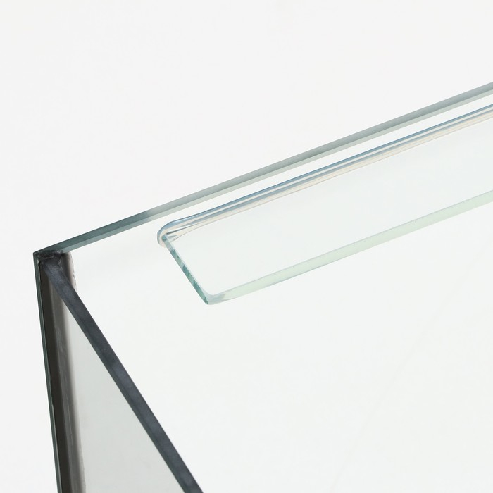 Аквариум Аквариум "Панорамный" с крышкой, 105 литров, 80 х 35 х 39,5/44,5 см, чёрный