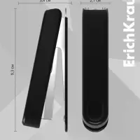 Степлер канцелярский № 10 ErichKrause, до 15 листов, встроенный антистеплер, чёрный