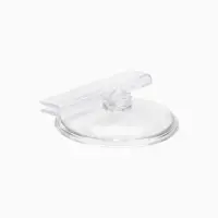 Ценникодержатель на круглой подставке, пластик, 5&times;5&times;2.9 см, прозрачный