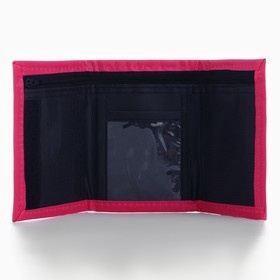 Кошелёк детский на липучке Девочка с розовыми волосами, чёрный цвет