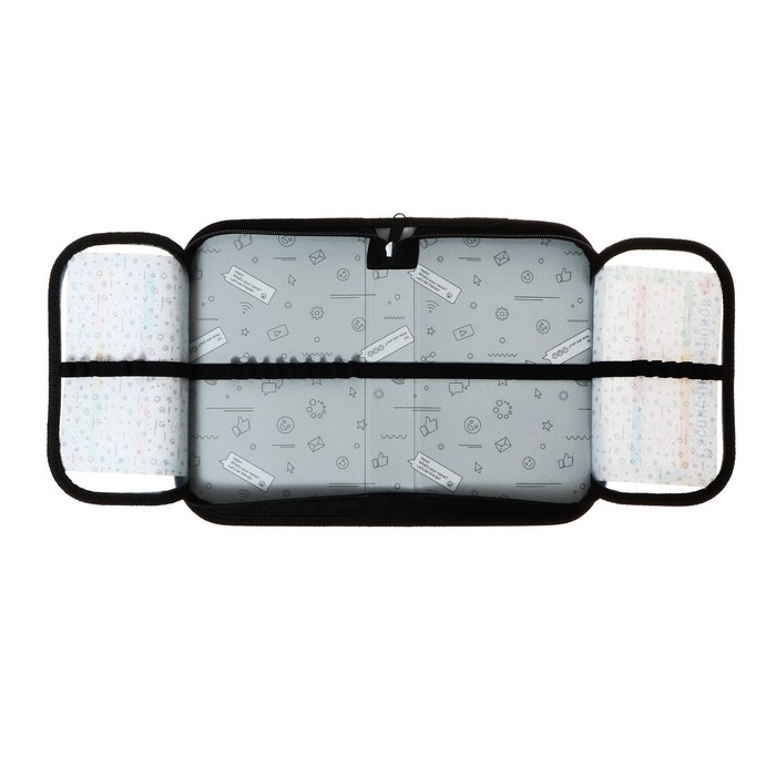 Пенал 1 секция, 130 х 210 х 40 мм, 2 откидные планки, тканевый, Calligrata TOP, Content Пенал 1 секция, 130 х 210 х 40 мм, 2 откидные планки, тканевый, Calligrata TOP, Content "Ракета"