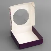 Коробка подарочная сборная с окном, упаковка, «Самой прекрасной», 11.5×11.5×3 см