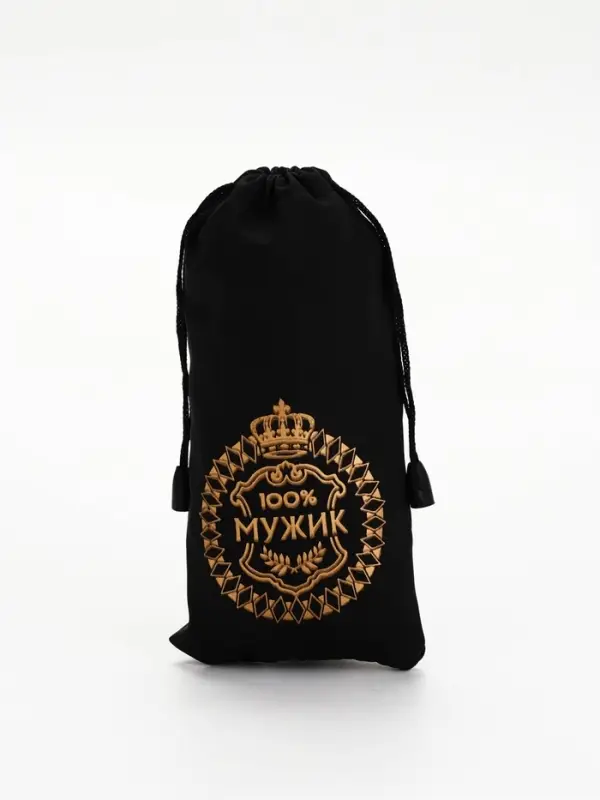 Стопки в чехле &laquo;100% Мужик&raquo;: нержавеющая сталь, набор 3 шт.&times;30 мл