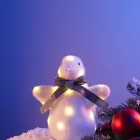 Фигура светодиодная &laquo;Пингвин&raquo;, 15 LED, 19&times;14&times;22 см, постоянное свечение, от батареек, свечение тёплое белое