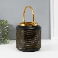 Металлический подсвечник-фонарь на 1 свечу &laquo;Зерно&raquo;, d=5 см, 15&times;15&times;17.5 см