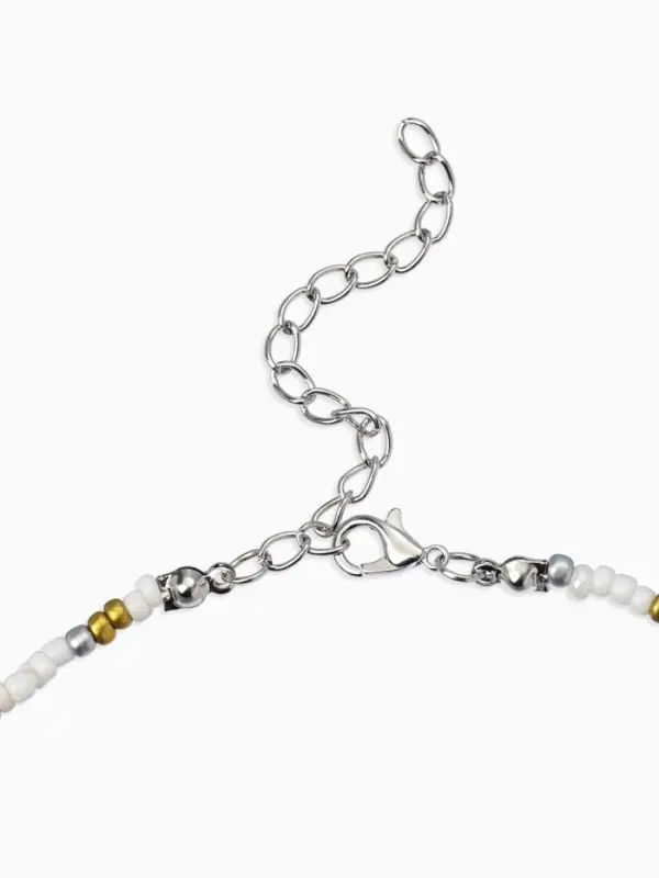 Чокер бисерный с подвеской &laquo;Собачка из воздушных шаров&raquo;, цвет серебро, 41 см