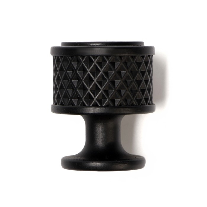 Ручка-кнопка CAPPIO PK104, d=25 мм, пластик, цвет черный, 8 шт.