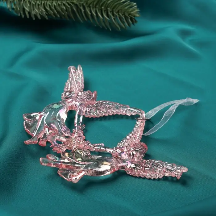 Украшение ёлочное Украшение ёлочное "Ангелы надежды " 10х14 см, сиреневый перелив