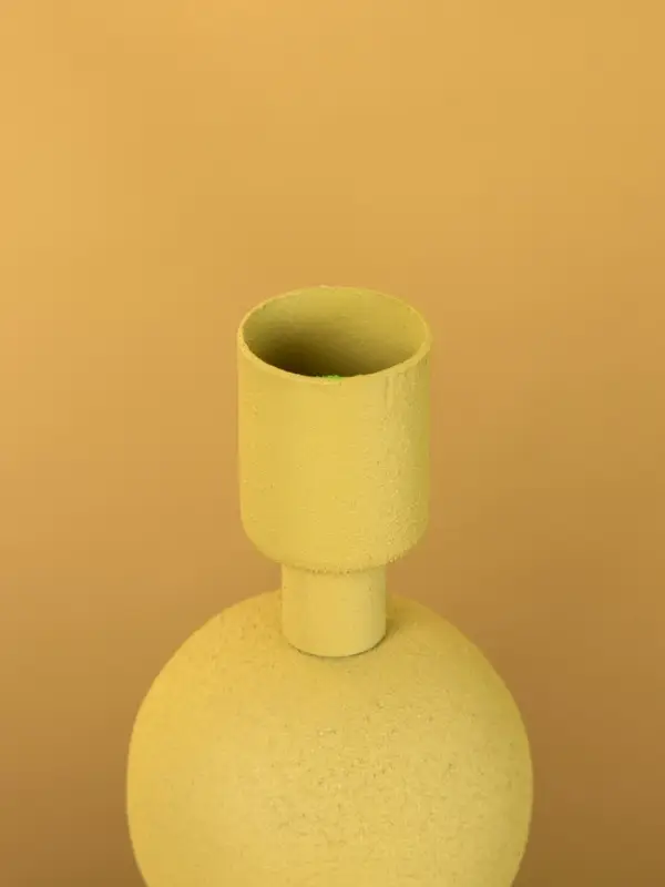 Подсвечник на 1 свечу текстурный "Оливковый" с 3 сферами 10х10х25 см