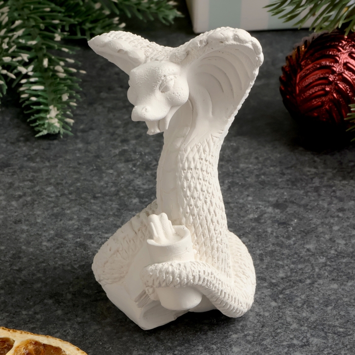 Новый год. Символ 2025. Фигура для раскраски  Новый год. Символ 2025. Фигура для раскраски "Змея желает удачи", 8см