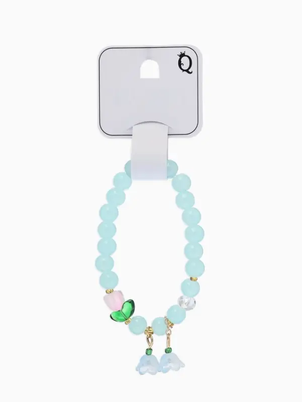 Браслет "Тюльпанчик" шар №8, цвет голубой