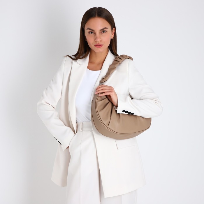 Сумка-багет El Masta на магните, цвет бежевый Сумка-багет El Masta на магните, цвет бежевый