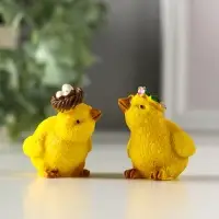 Сувенир полистоун "Цыплёнок в веночке/с гнездом" МИКС 4х3х4 см Сувенир полистоун "Цыплёнок в веночке/с гнездом" МИКС 4х3х4 см