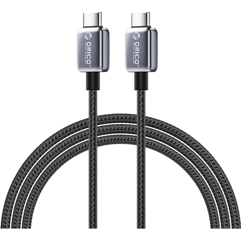 Кабель ORICO USB-C(m)/USB-C(m),480Мбит/с,PD 100Вт,2м ORICO-GQZB100-20-BK-BP