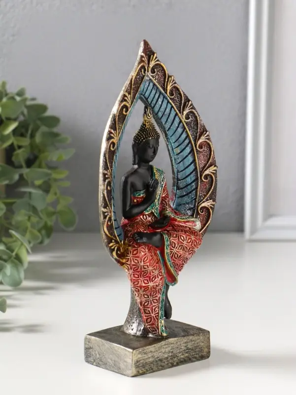 Фигура полистоун &laquo;Будда в ярком одеянии в капле&raquo;, 4.6&times;10&times;20.7 см