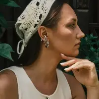 Серьги и каффы QF &laquo;Леопард&raquo;, набор, цвет серебро