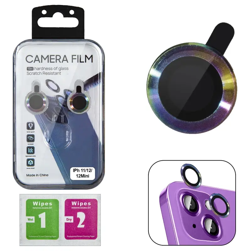 Защитное стекло для камеры iPh 11/12/12 Mini градиент