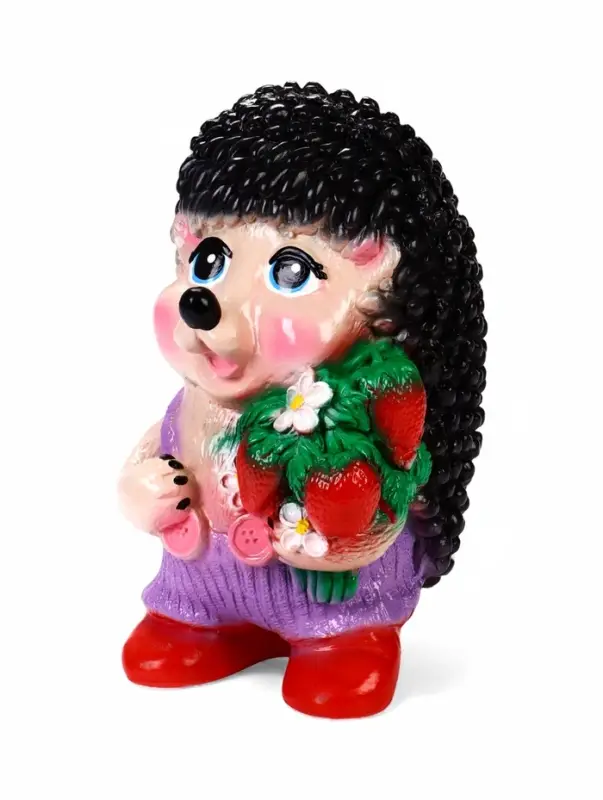 Садовая фигура из гипса &laquo;Ёж Семён с клубничкой&raquo;, 17&times;17&times;35 см