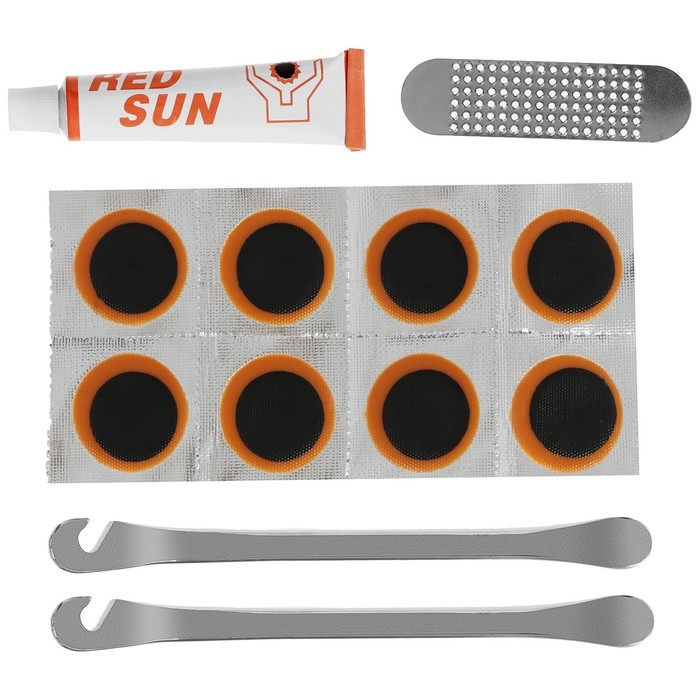 Аптечка для ремонта велоcипедных камер Dream Bike, с монтажками Аптечка для ремонта велоcипедных камер Dream Bike, с монтажками