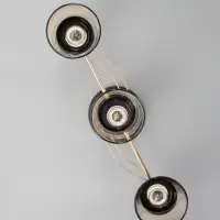 Люстра потолочная BayerLux &laquo;Кансе&raquo;, 3хЕ27, 40 Вт, черно-золотой, 50&times;15&times;23 см