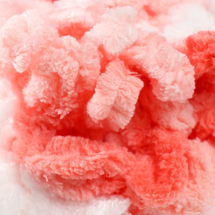 Пряжа Пряжа "Puffy color" 100 % микрополиэстер 9м/100г (5922 розово-белый)