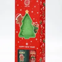 Новогодний подарочный набор косметики Happy new year: гель для душа 2 шт х 100 мл, мочалка для тела, URAL LAB Новогодний подарочный набор косметики Happy new year: гель для душа 2 шт х 100 мл, мочалка для тела, URAL LAB