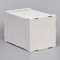 Коробка под торт, с ПВХ окном, белая, 30&times;30&times;45 см