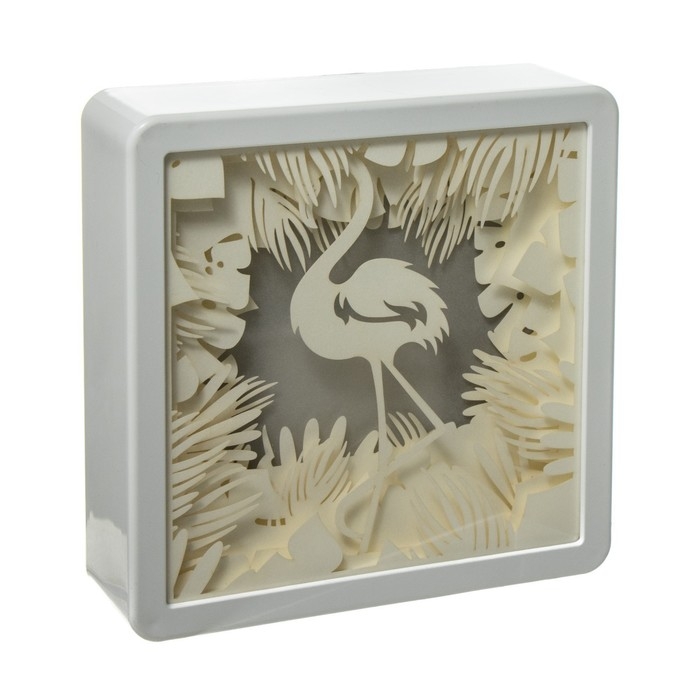 Световая картина-ночник Световая картина-ночник "Страус" LED от батареек 3хАА USB 15,5x4,5x15,5 см RISALUX