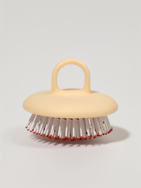 Расческа массажная компактная 8*6,5см пластик/резина пакет QF