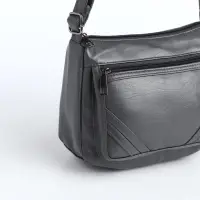 Сумка женская кросс-боди на молнии, 20&times;8.5&times;15 см, серая